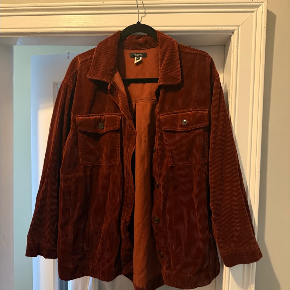 Madewell Rust Corduroy Shirt Jacket
